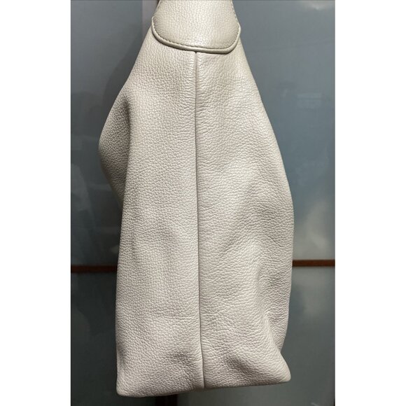 Dooney & Bourke Belvedere XL Ivory Pebbled Leather Hobo Shoulder Hand Bag Purse - Picture 3 of 16
